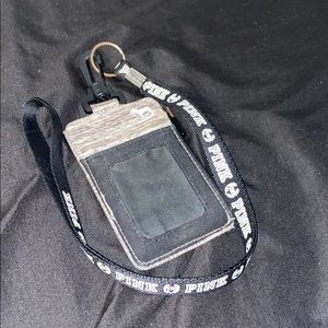 Lightly used PINK lanyard and wallet